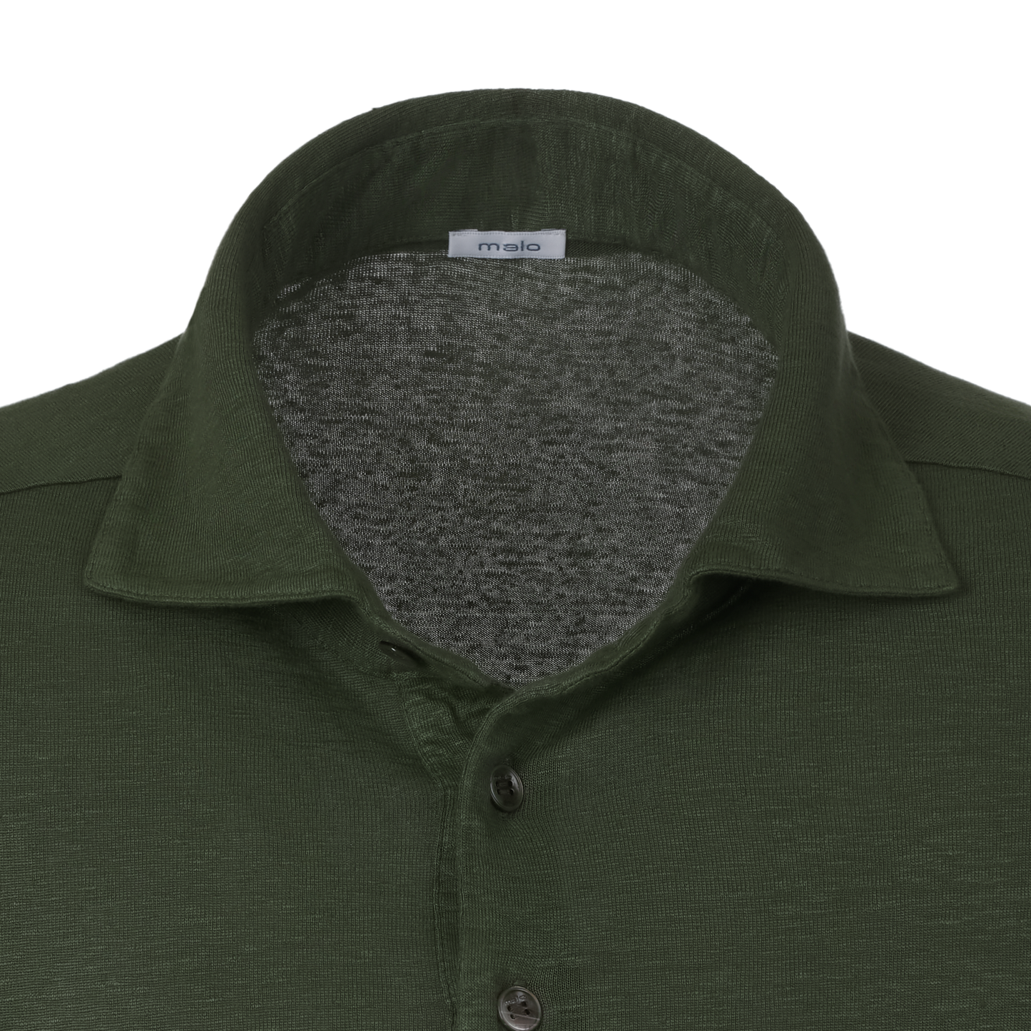 Linen Polo Shirt in Forest Green