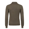 Silk and Cashmere Polo Shirt in Brownish Green