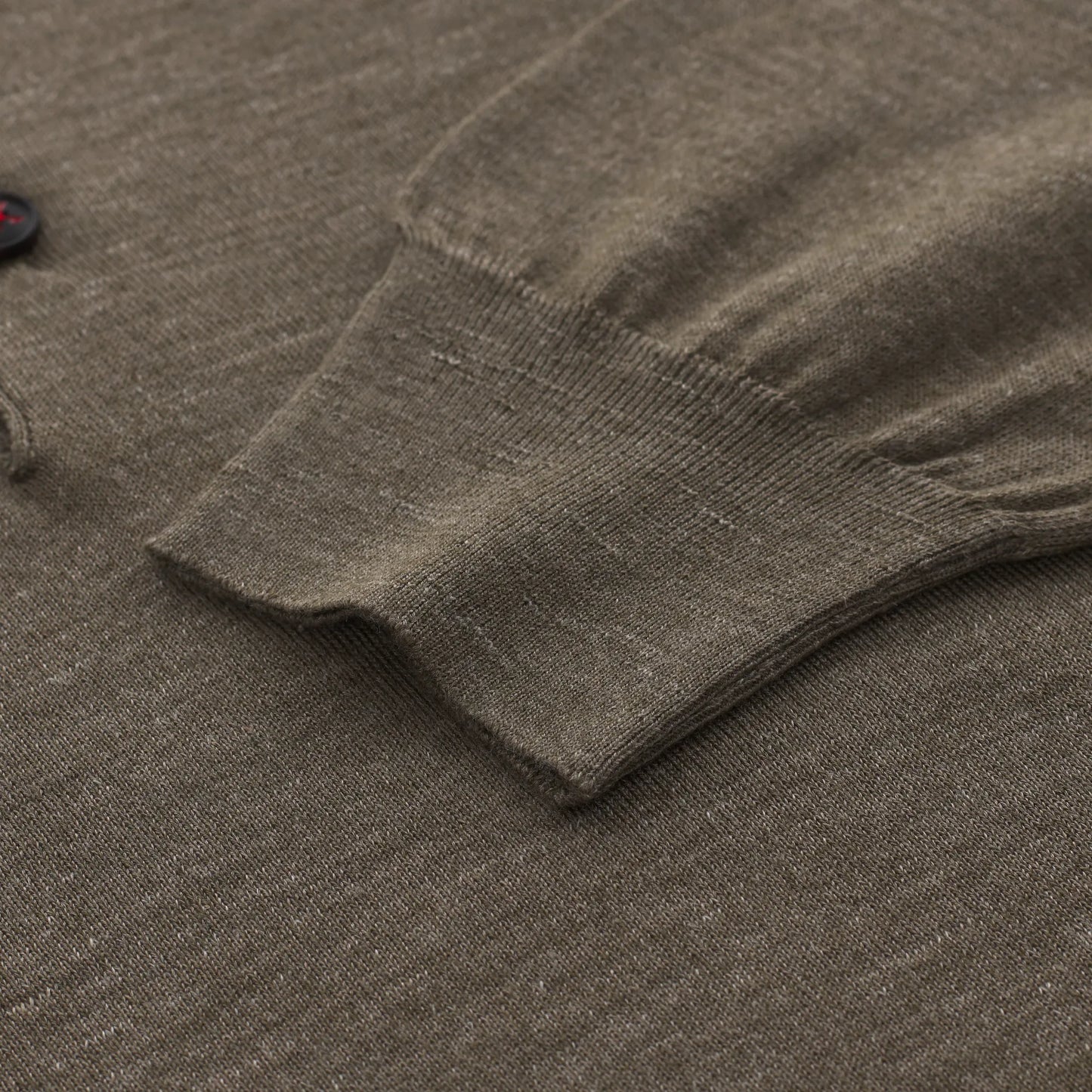 Silk and Cashmere Polo Shirt in Brownish Green