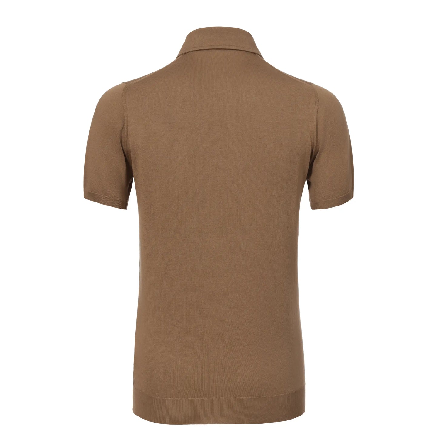 Cotton Polo Shirt in Coffee