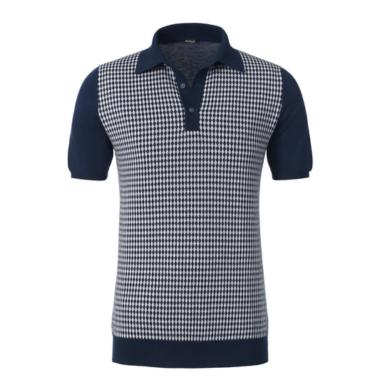 Cotton Polo Shirt in Blue