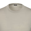 Kiton Crew-Neck Logo-Print Jersey Sweater in Light Grey - SARTALE