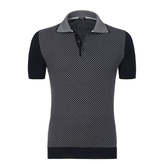 All-Monogram Cotton Polo Shirt in Blue