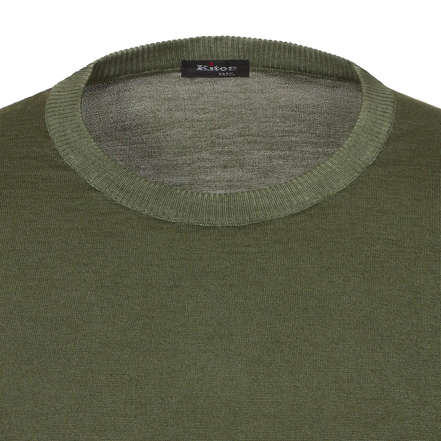 Cashmere-Silk Pullover in Seaweed Green