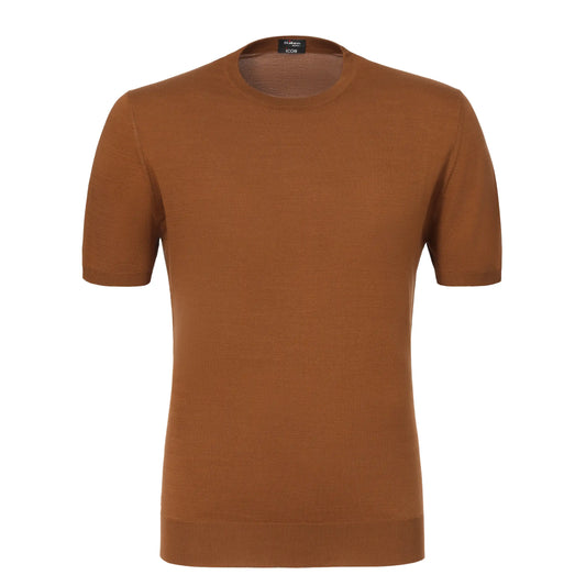 Cotton T-Shirt Sweater in Desert Brown
