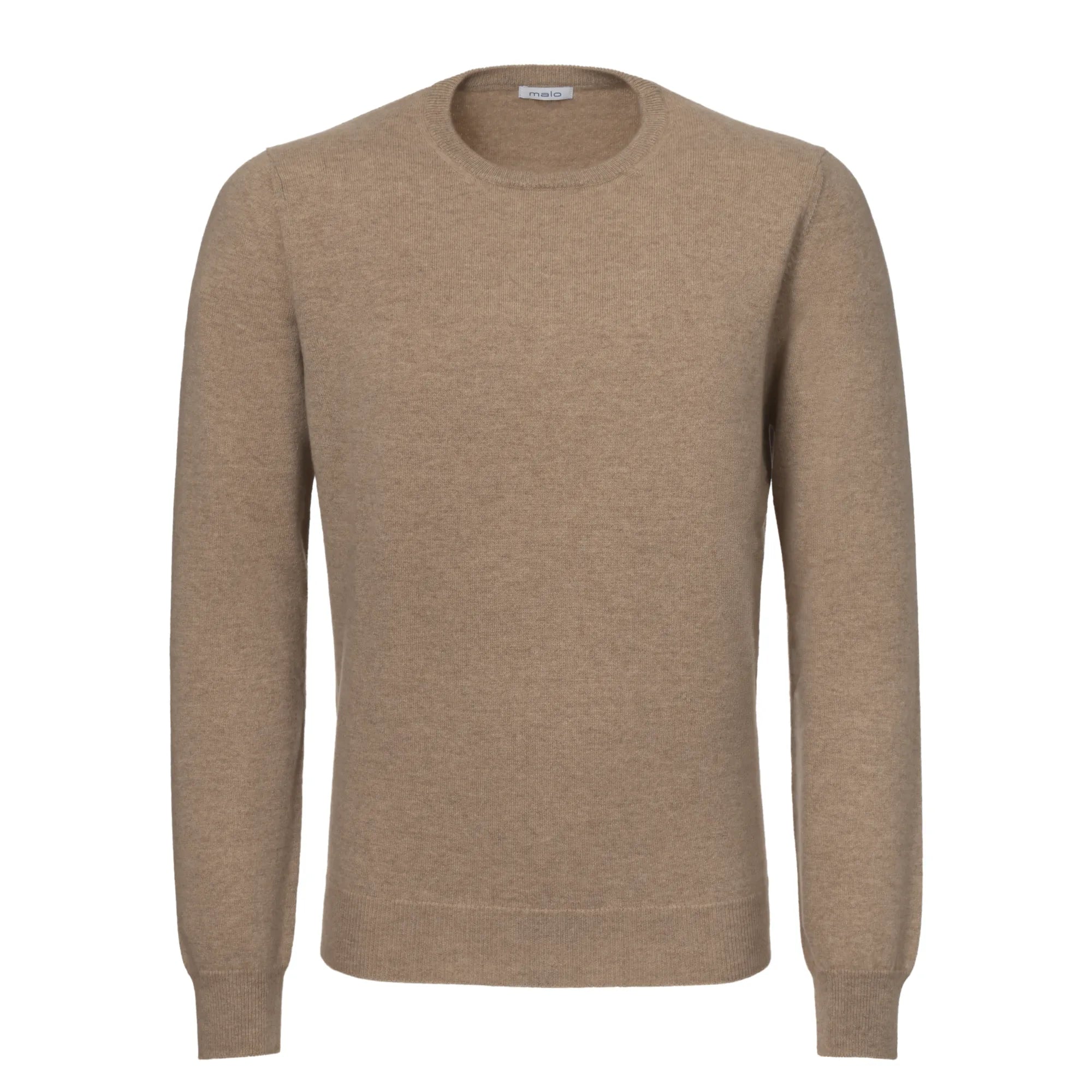 Knitted Cashmere Sweater in Light Brown