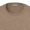 Knitted Cashmere Sweater in Light Brown