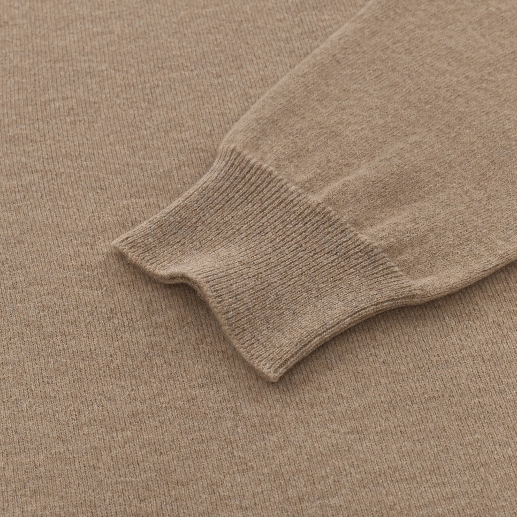 Knitted Cashmere Sweater in Light Brown