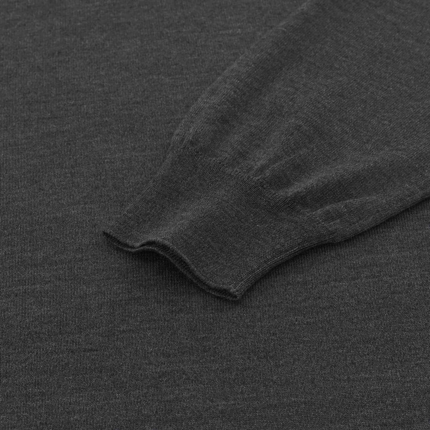 Knitted Cashmere and Silk Sweater in Dark Grey