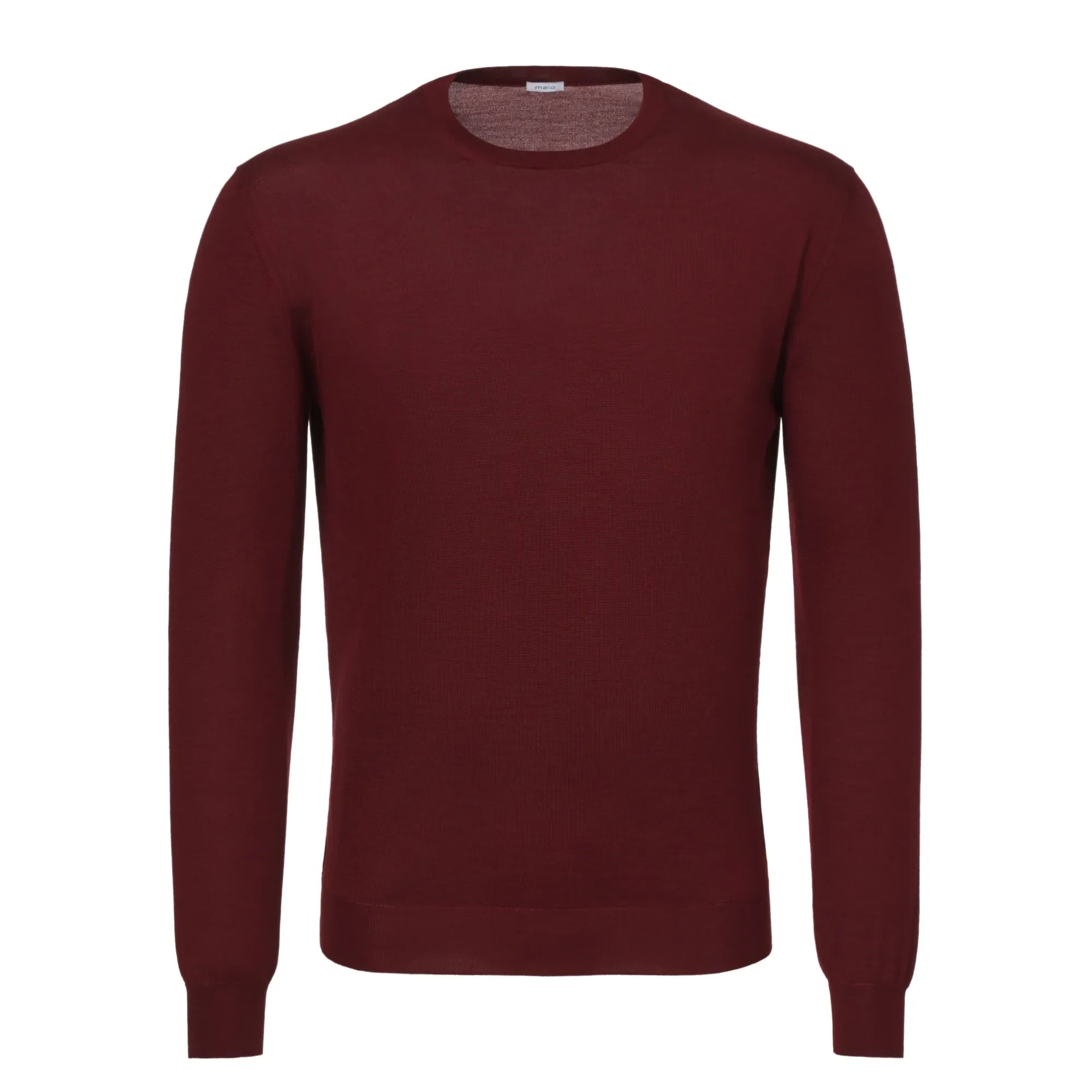 Knitted Cashmere and Silk Sweater in Bordeaux