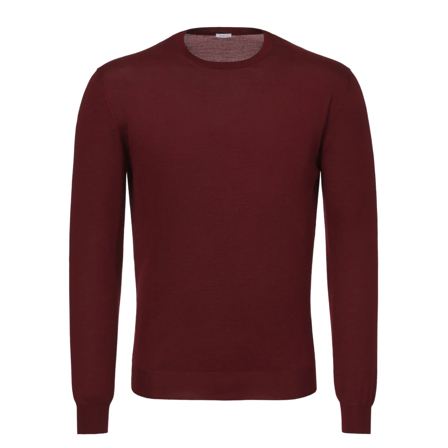 Knitted Cashmere and Silk Sweater in Bordeaux