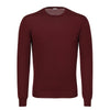 Knitted Cashmere and Silk Sweater in Bordeaux