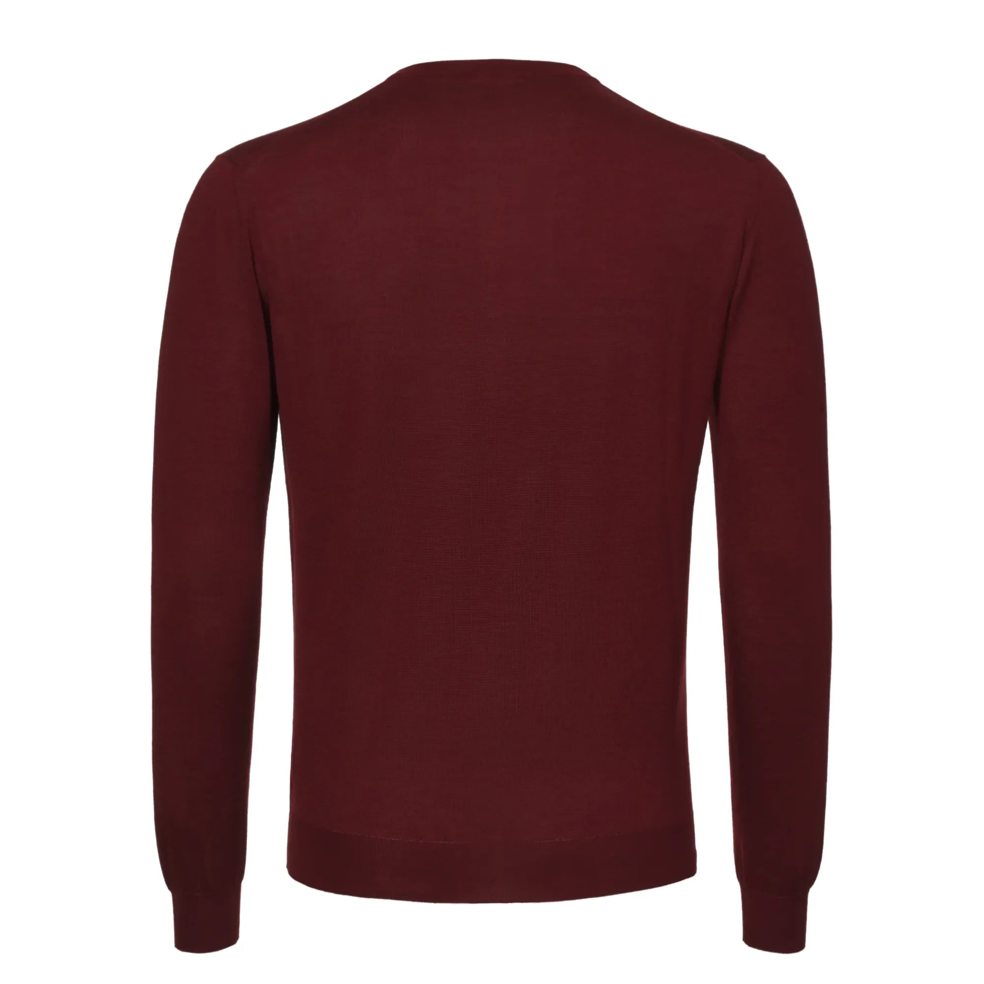 Knitted Cashmere and Silk Sweater in Bordeaux