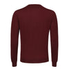Knitted Cashmere and Silk Sweater in Bordeaux