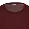 Knitted Cashmere and Silk Sweater in Bordeaux