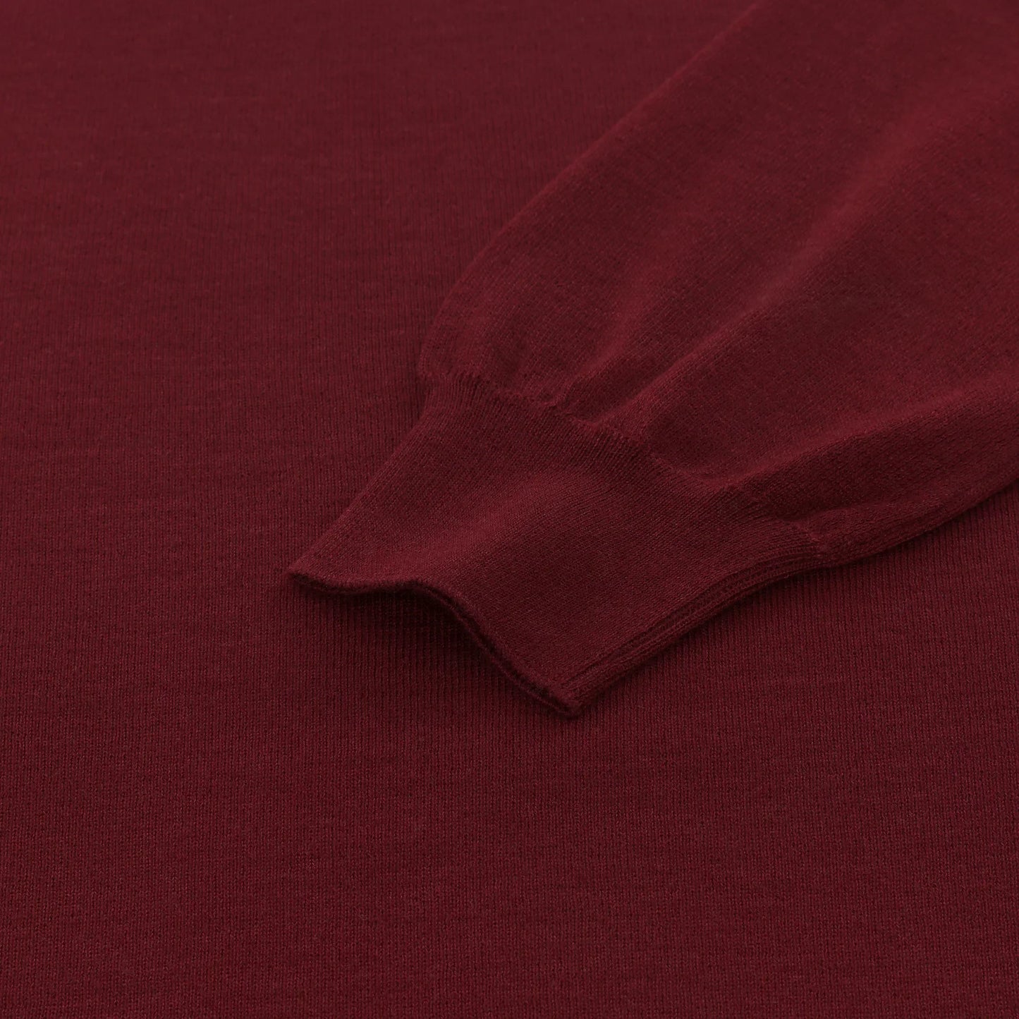 Knitted Cashmere and Silk Sweater in Bordeaux