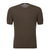 Cotton T-Shirt Sweater in Earth Brown