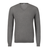 V-Neck Long Sleeve in Grey