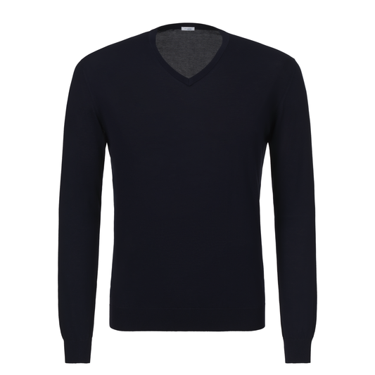 V-Neck Long Sleeve in Blue