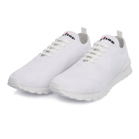 Kiton Mesh Sneakers in White - SARTALE