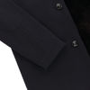 Kiton Single-Breasted Cashmere Coat with Fur Lining in Dark Blue - SARTALE
