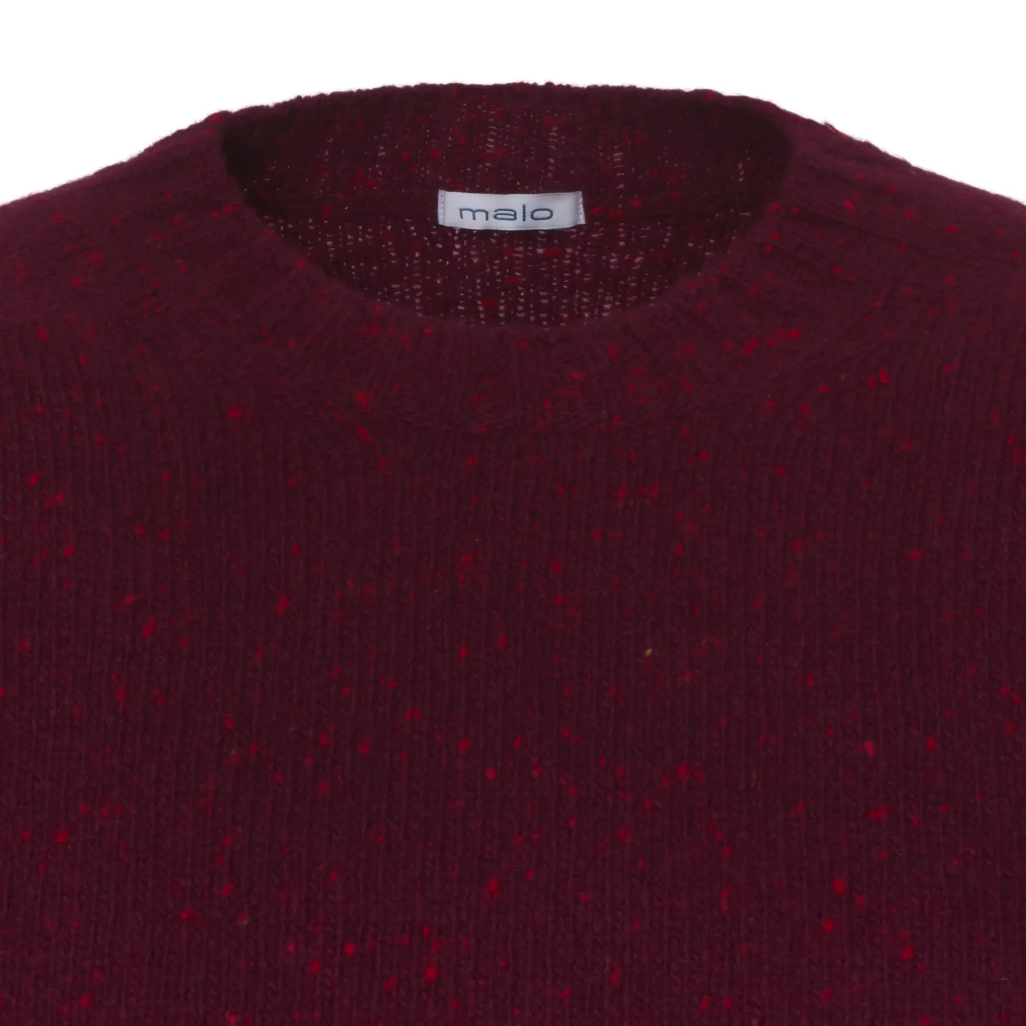 Knitted Cashmere Sweater in Red Melange