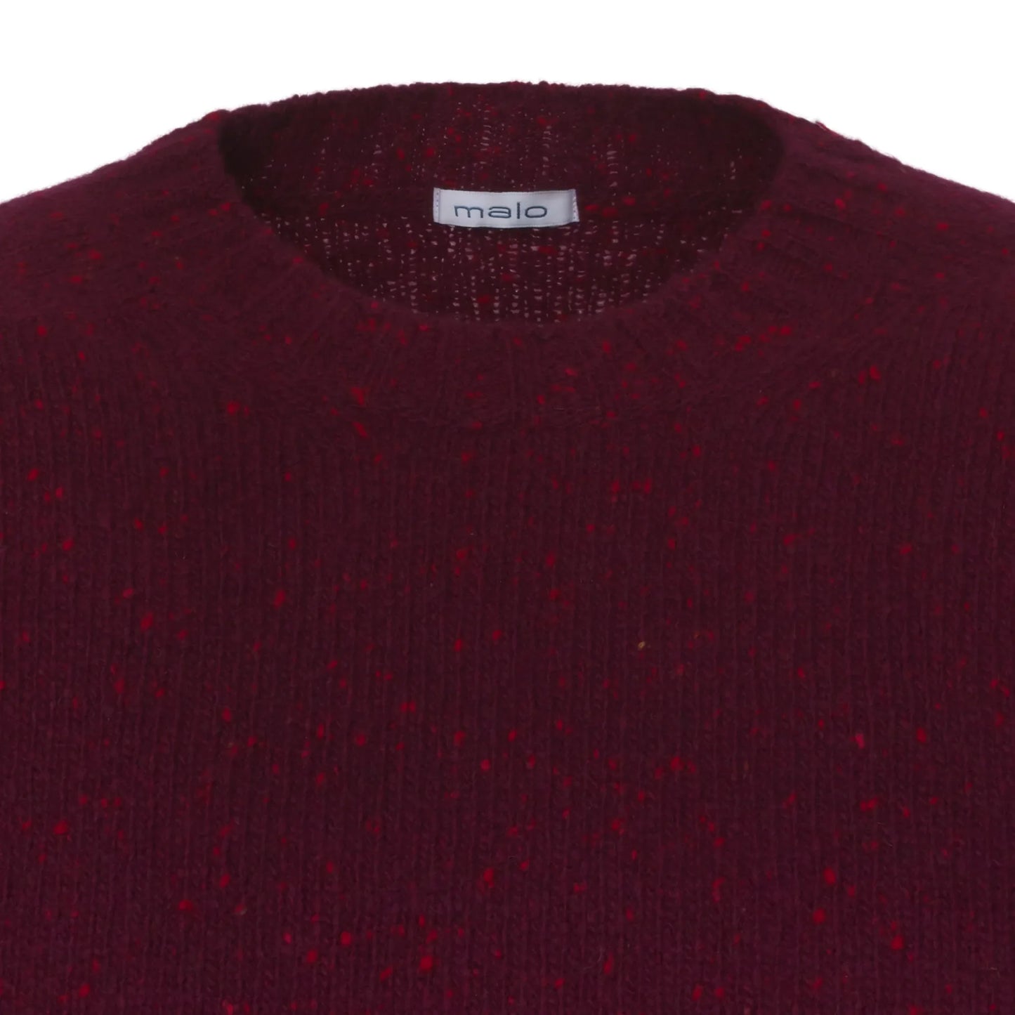 Knitted Cashmere Sweater in Red Melange