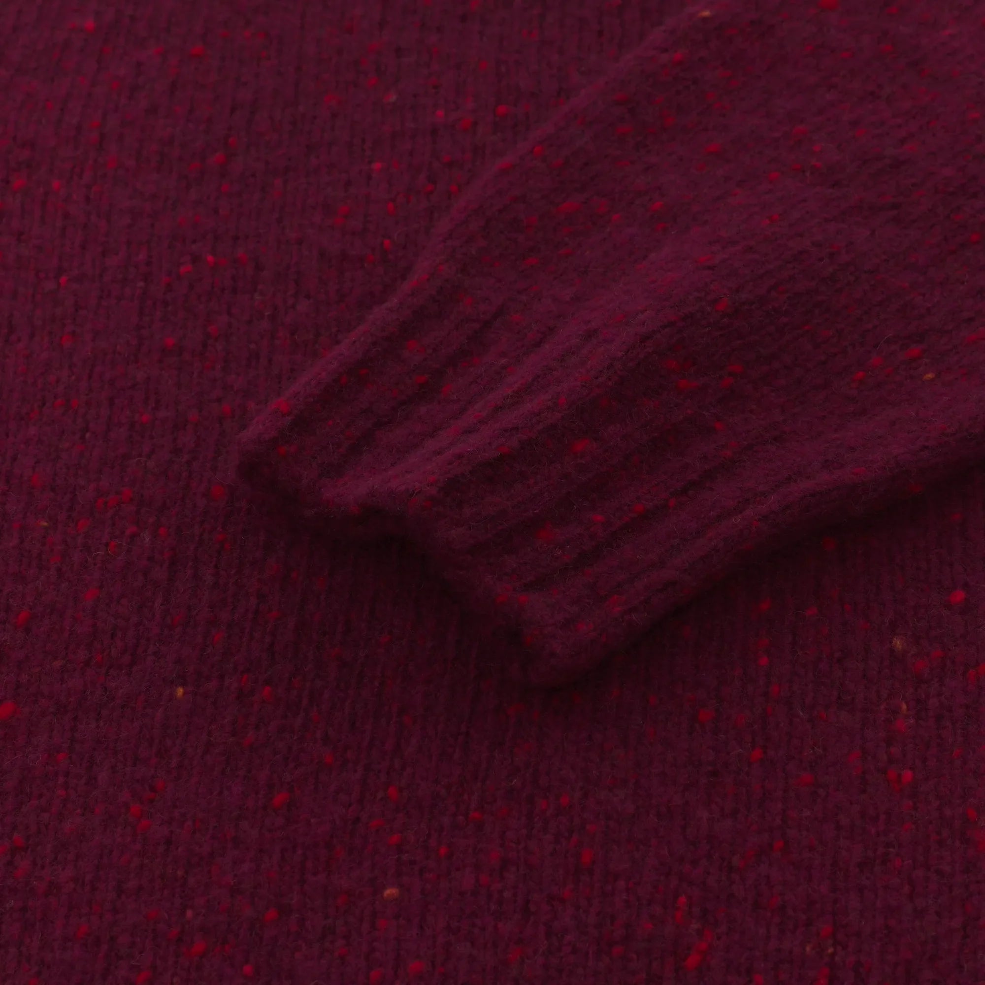 Knitted Cashmere Sweater in Red Melange