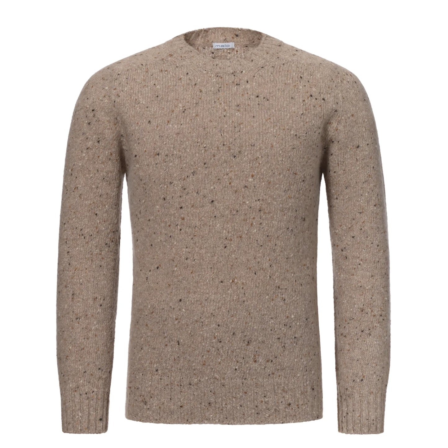 Knitted Cashmere Brown Melange Sweater
