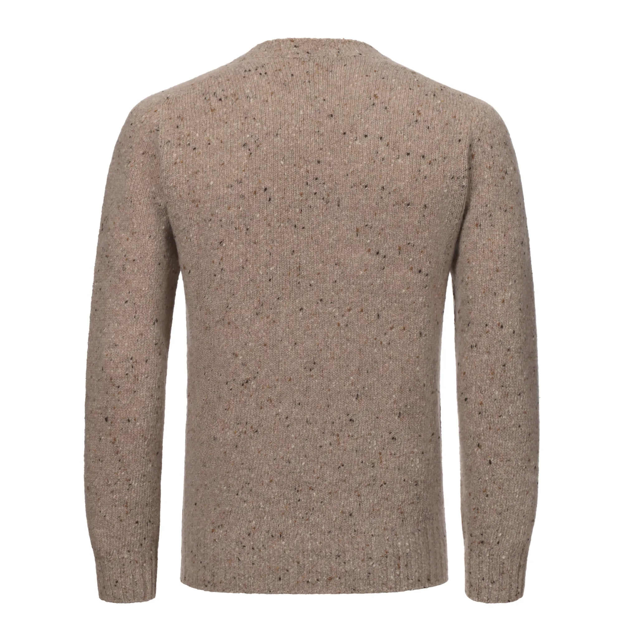 Knitted Cashmere Brown Melange Sweater