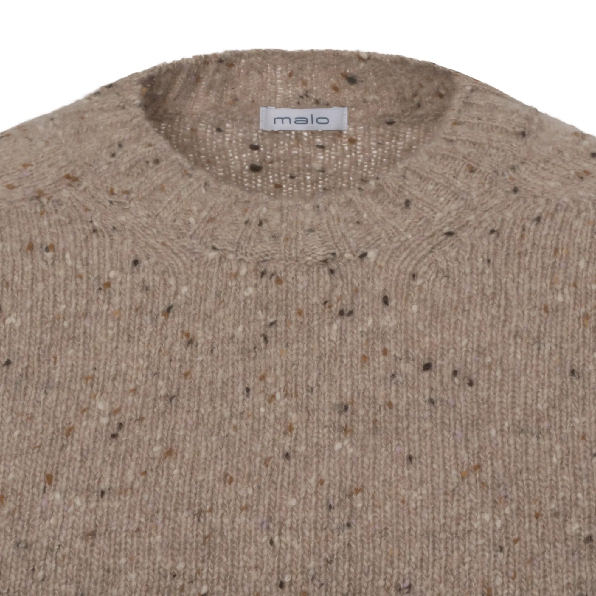 Knitted Cashmere Brown Melange Sweater