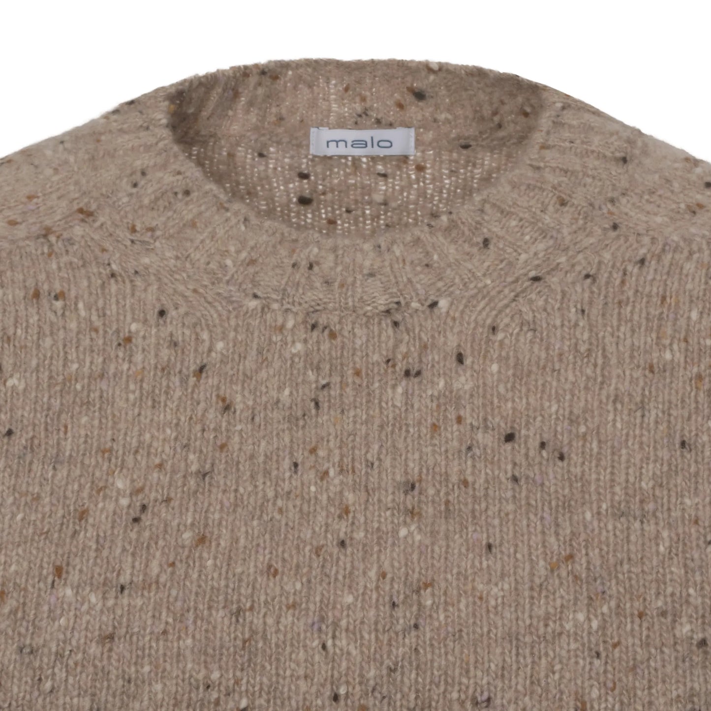 Knitted Cashmere Brown Melange Sweater