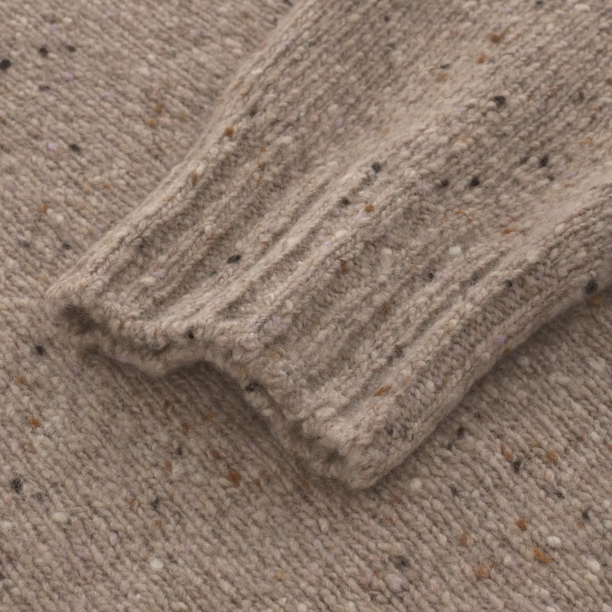 Knitted Cashmere Brown Melange Sweater