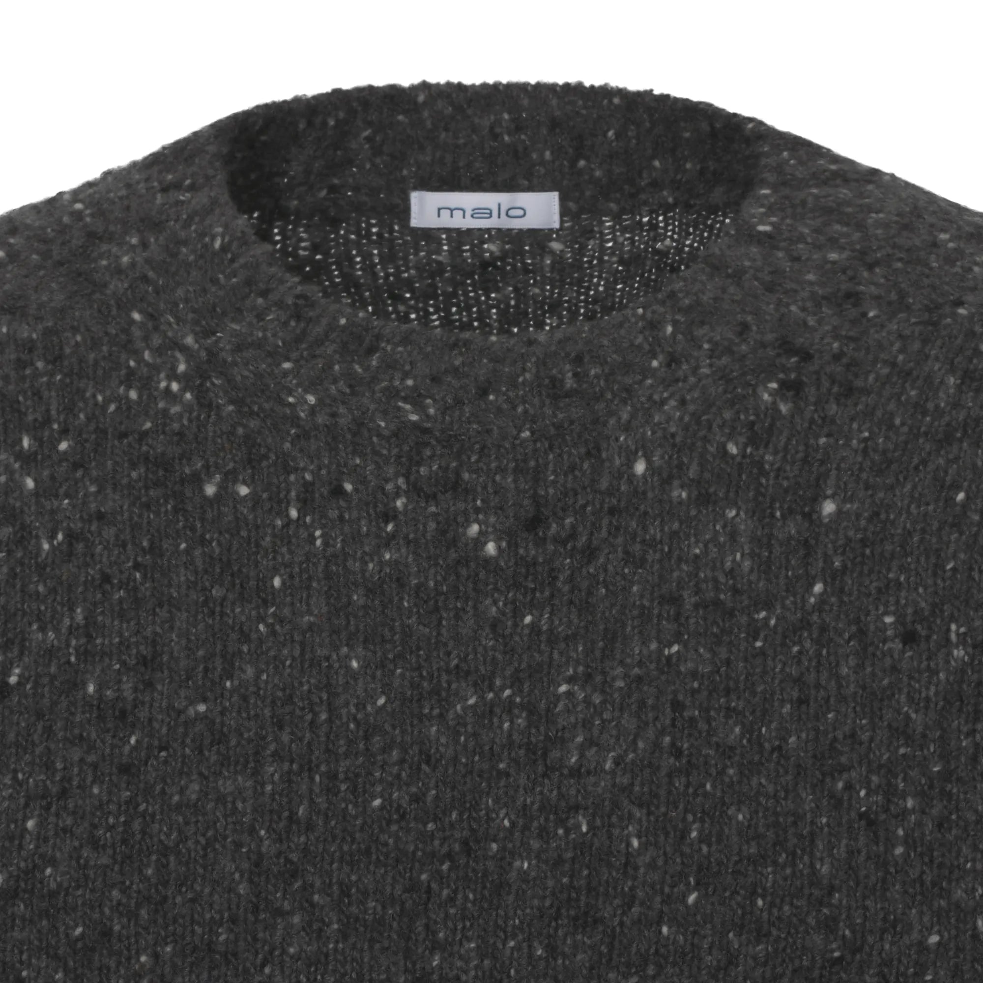 Knitted Cashmere Grey Melange Sweater