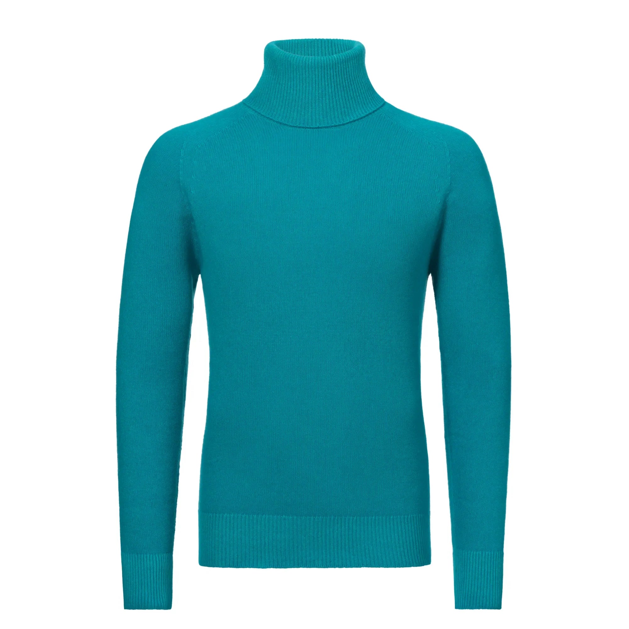 Turtleneck Cashmere Sea Wave Blue Sweater