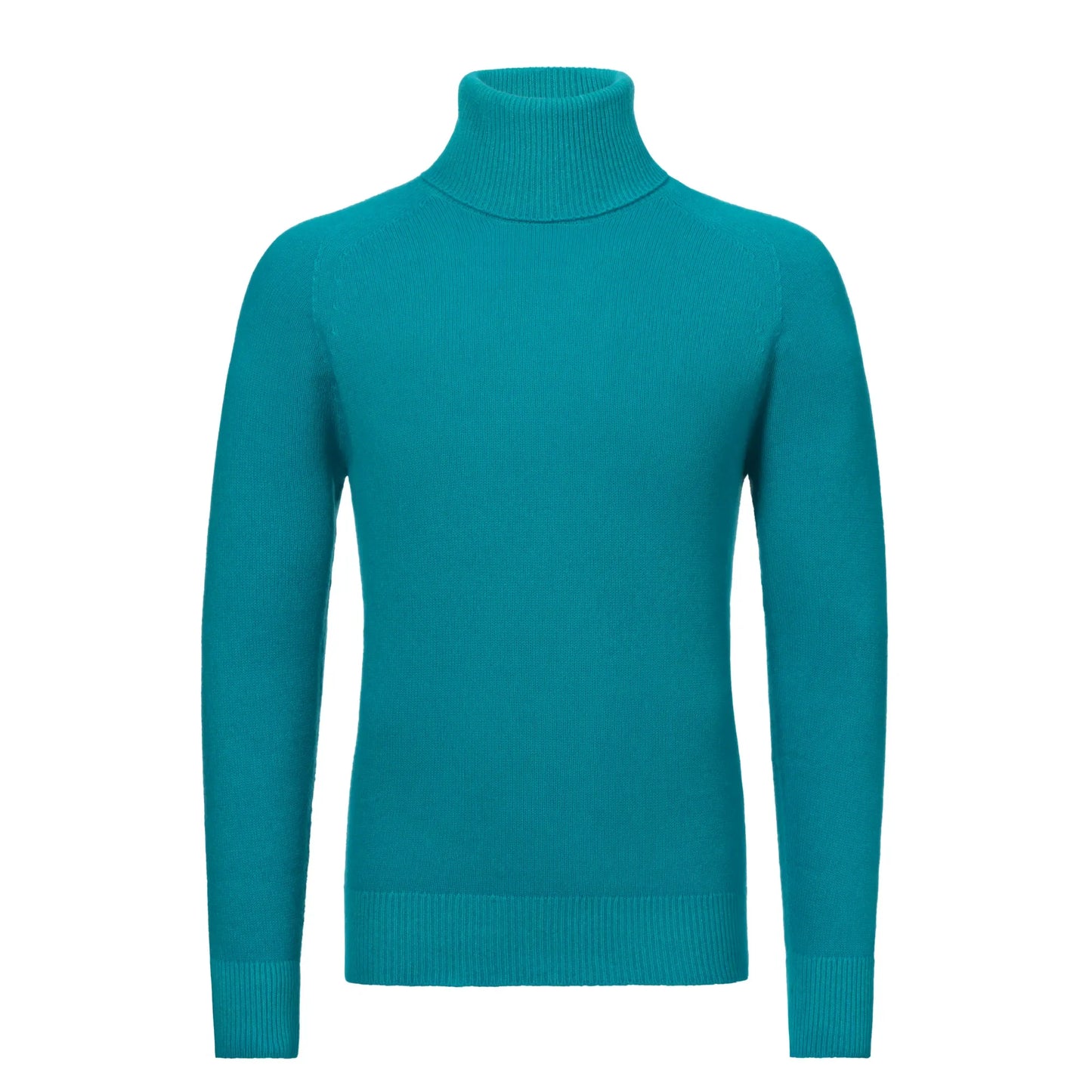 Turtleneck Cashmere Sea Wave Blue Sweater