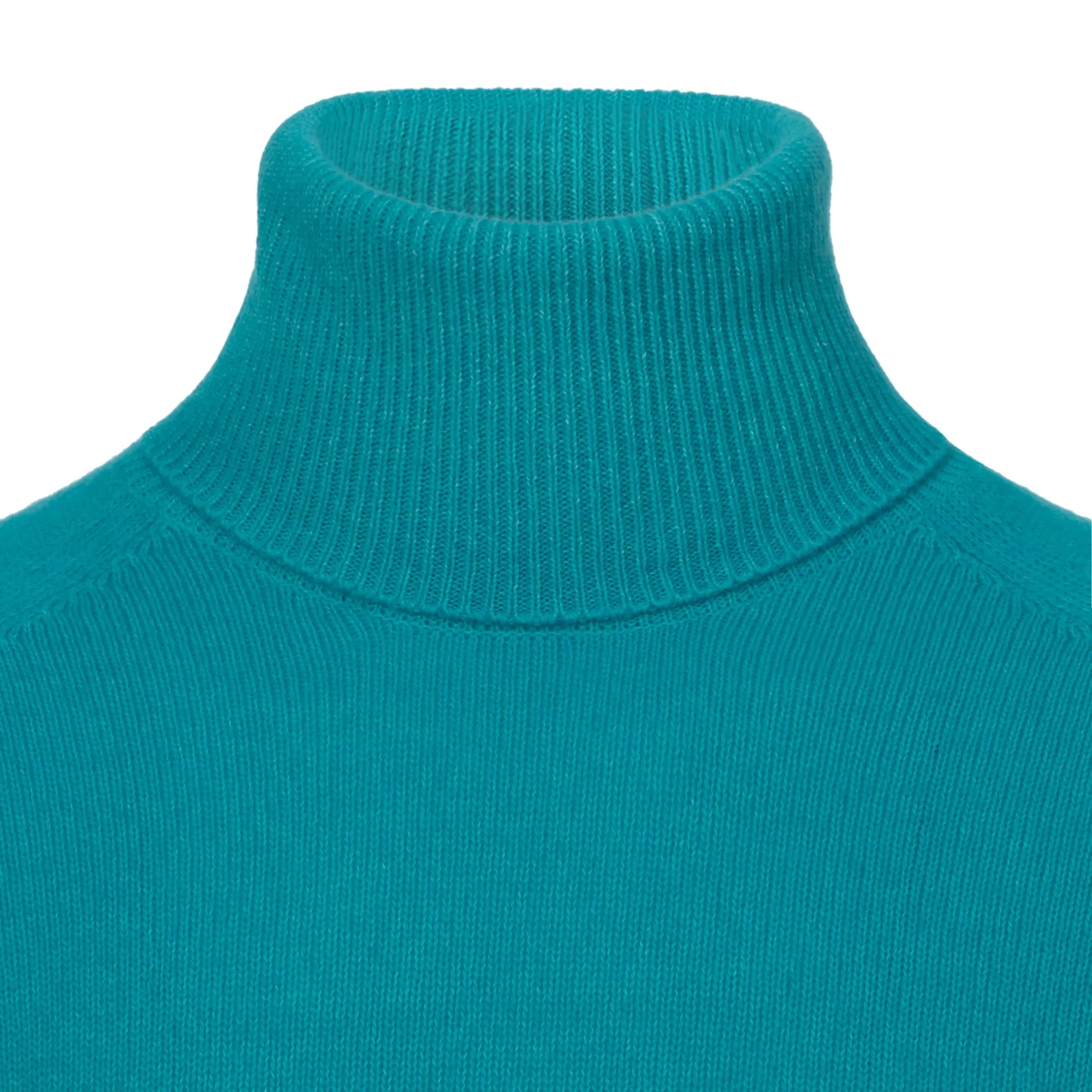 Turtleneck Cashmere Sea Wave Blue Sweater