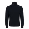 Knitted Turtleneck Sweater in Dark Blue