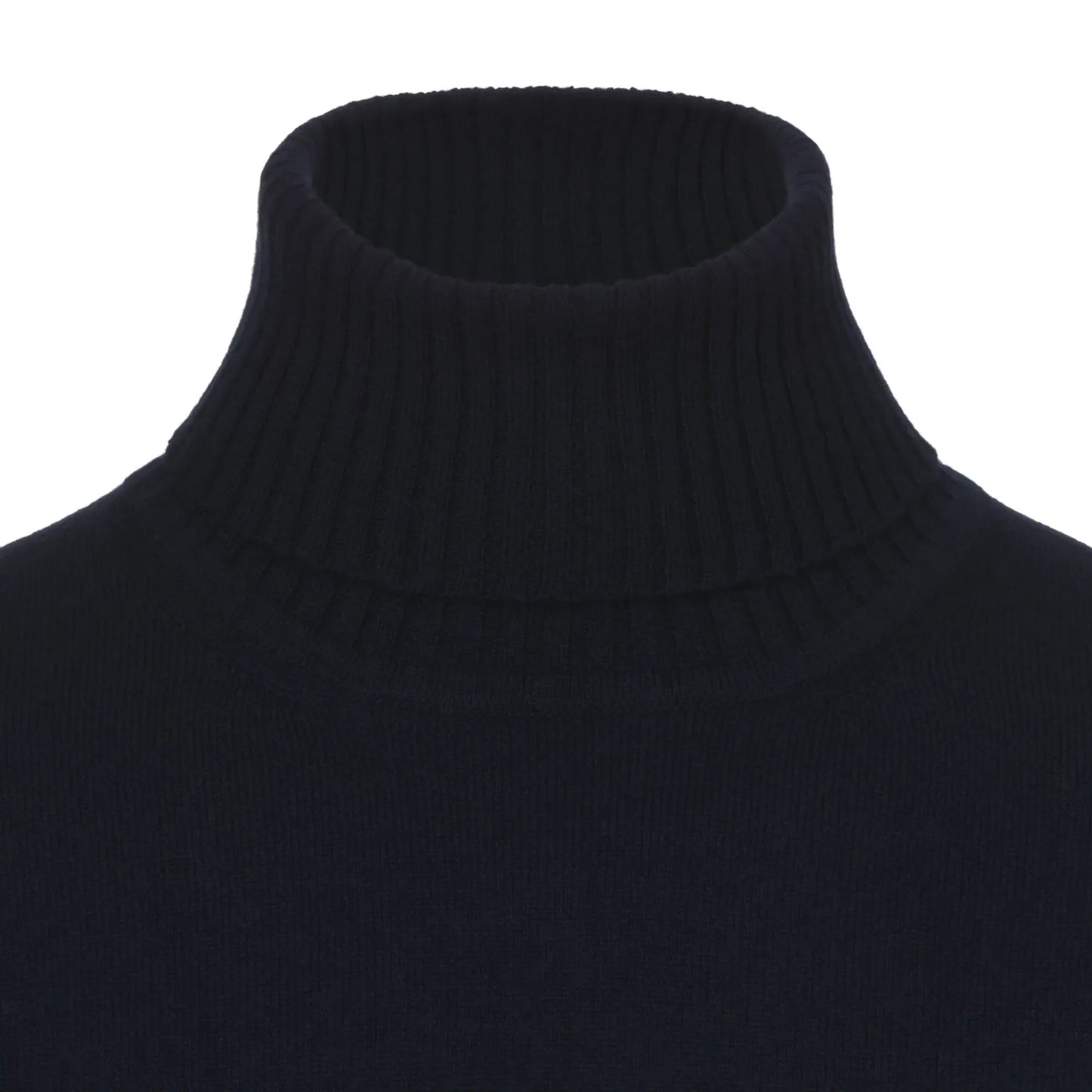 Knitted Turtleneck Sweater in Dark Blue