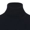 Knitted Turtleneck Sweater in Dark Blue