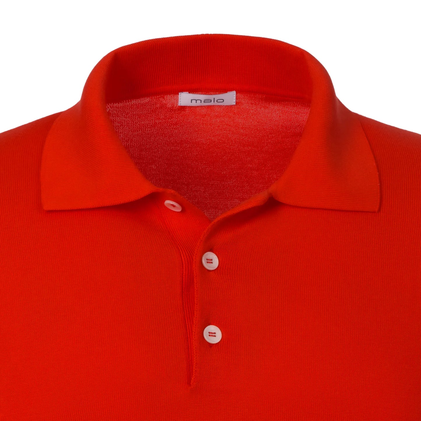 Baumwoll-Poloshirt in Rot-Orange