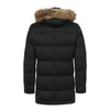 Raccoon Cashmere Parka Jacket in Forest Green