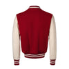 Kired Cashmere Bomber Jacket in Red and White - SARTALE