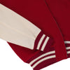 Kired Cashmere Bomber Jacket in Red and White - SARTALE