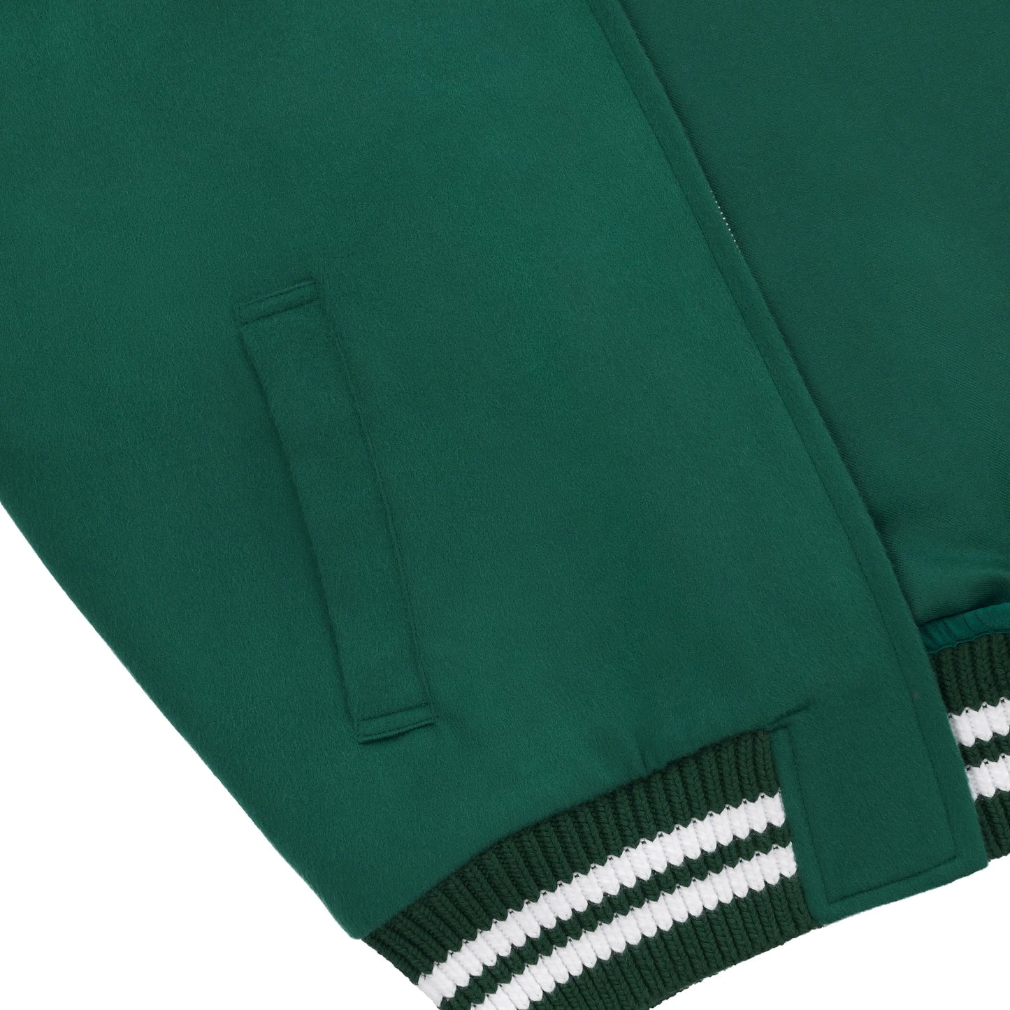 Cashmere Bomber Jacket in Pine Green