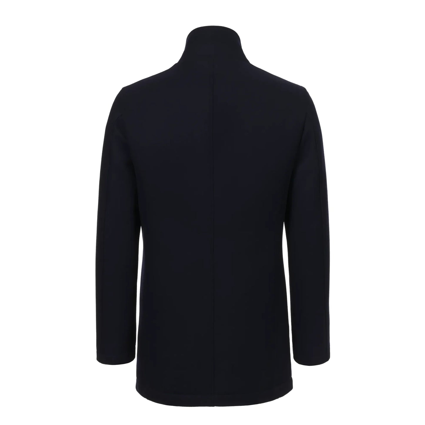 Wool-Blend Coat in Dark Blue