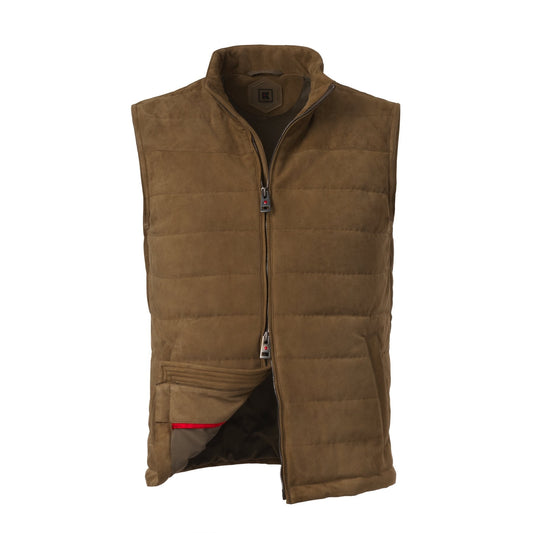 Kired Quilted Suede Vest - SARTALE