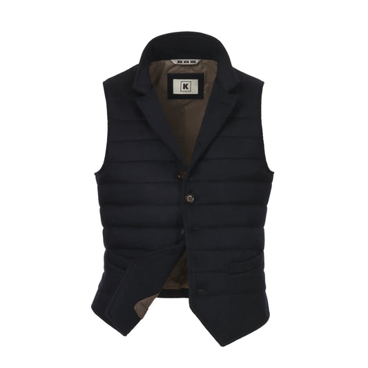 Cashmere Dark Blue Gilet