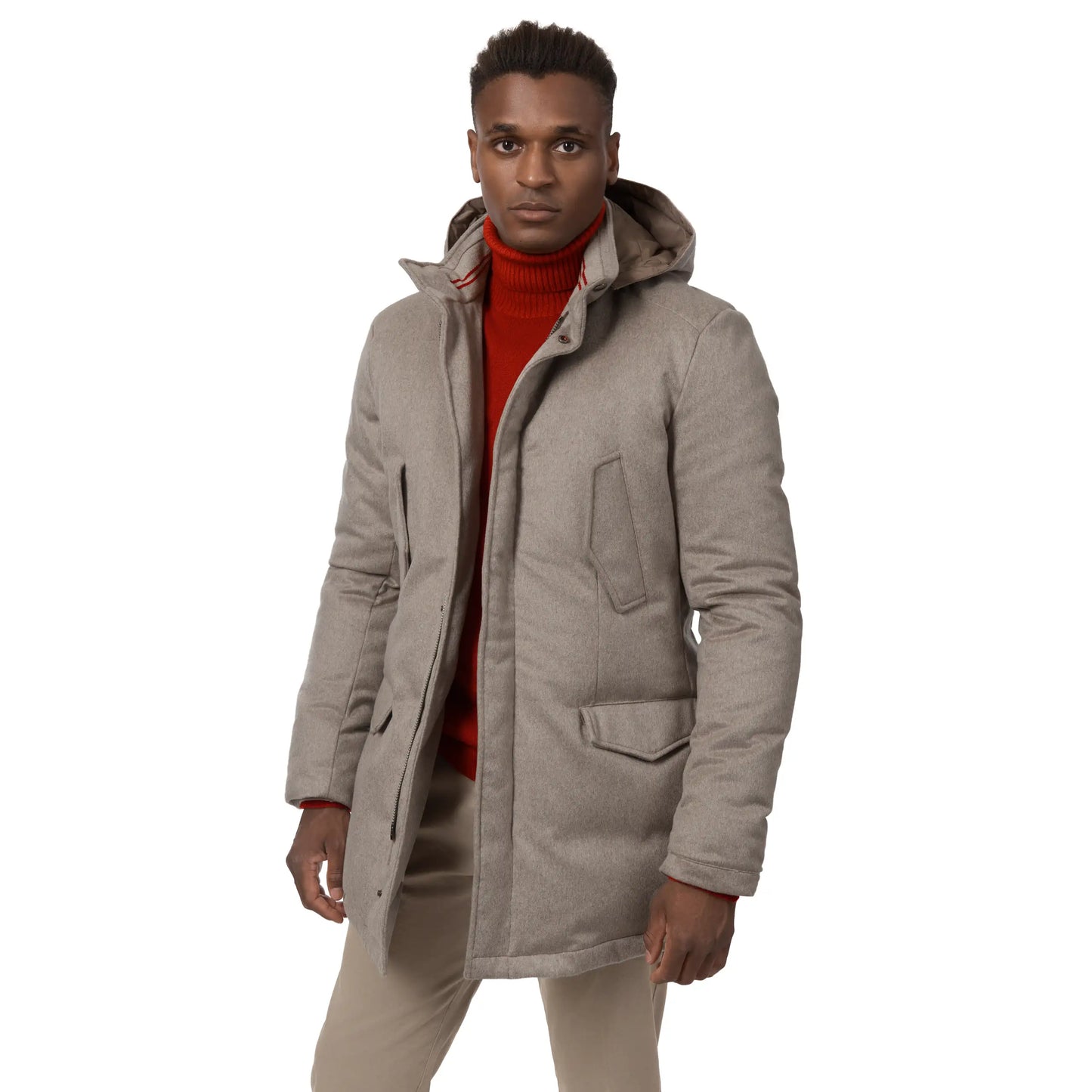 Cashmere Hooded Down Parka