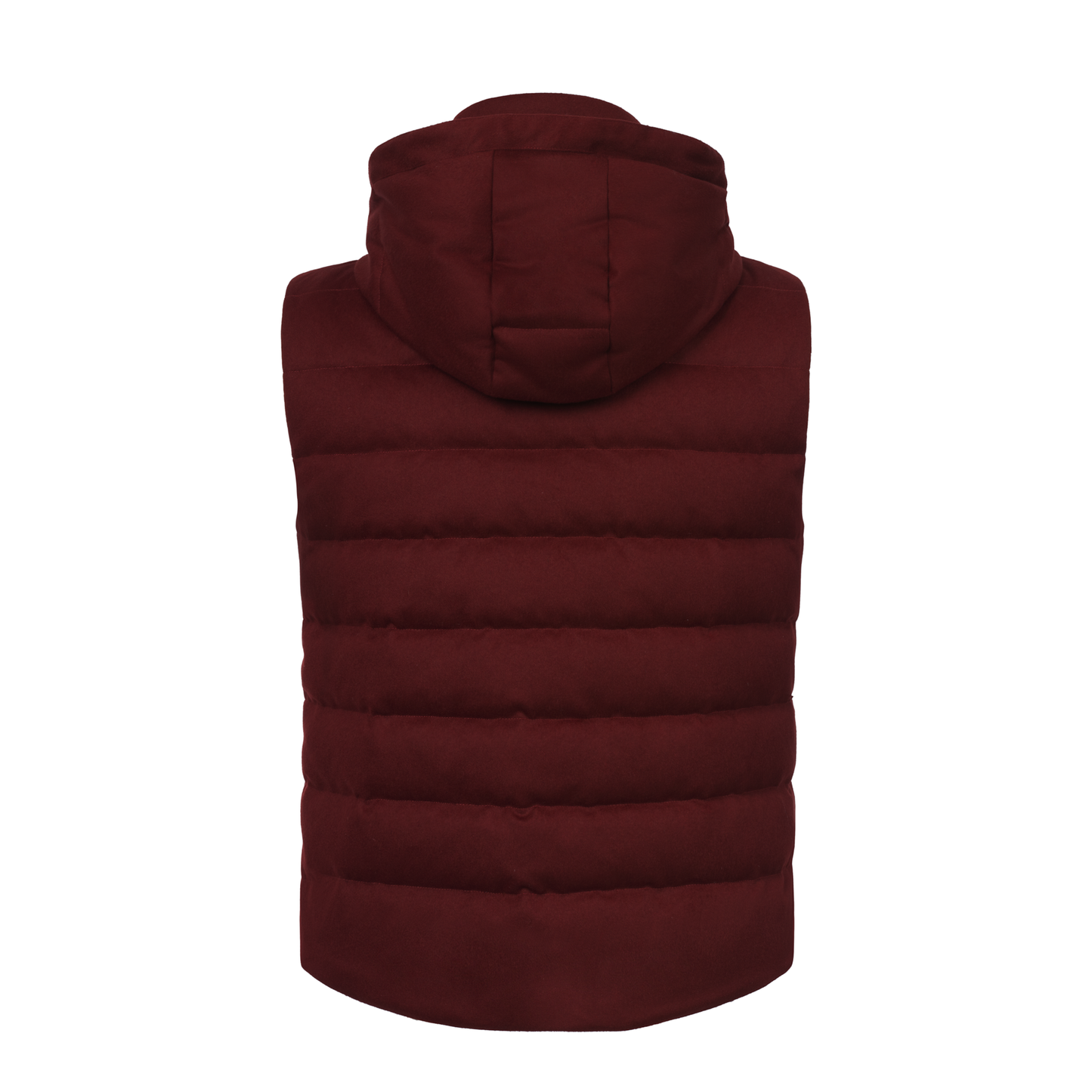 Kired Quilted Shell Hooded Down Vest in Red - SARTALE